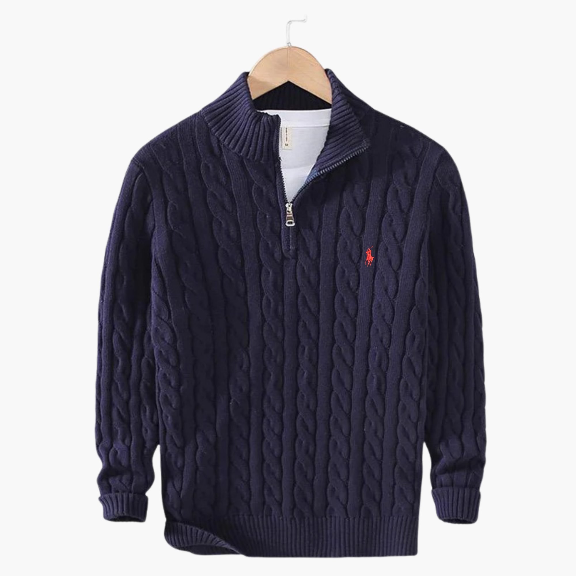 TAEBAEK Zipped Cable Sweater