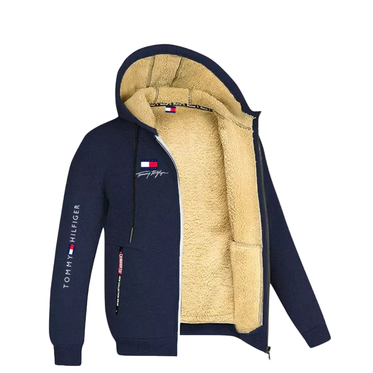 Tommy - Fleece Lined Zip Hoodie