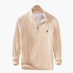 TAEBAEK Zipped Cable Sweater