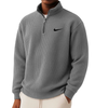 Nike - Men's Loose Casual Waffle Stand Collar Half Zip Sweatshirt