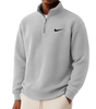 Nike - Men's Loose Casual Waffle Stand Collar Half Zip Sweatshirt