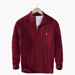 TAEBAEK Zipped Cable Sweater