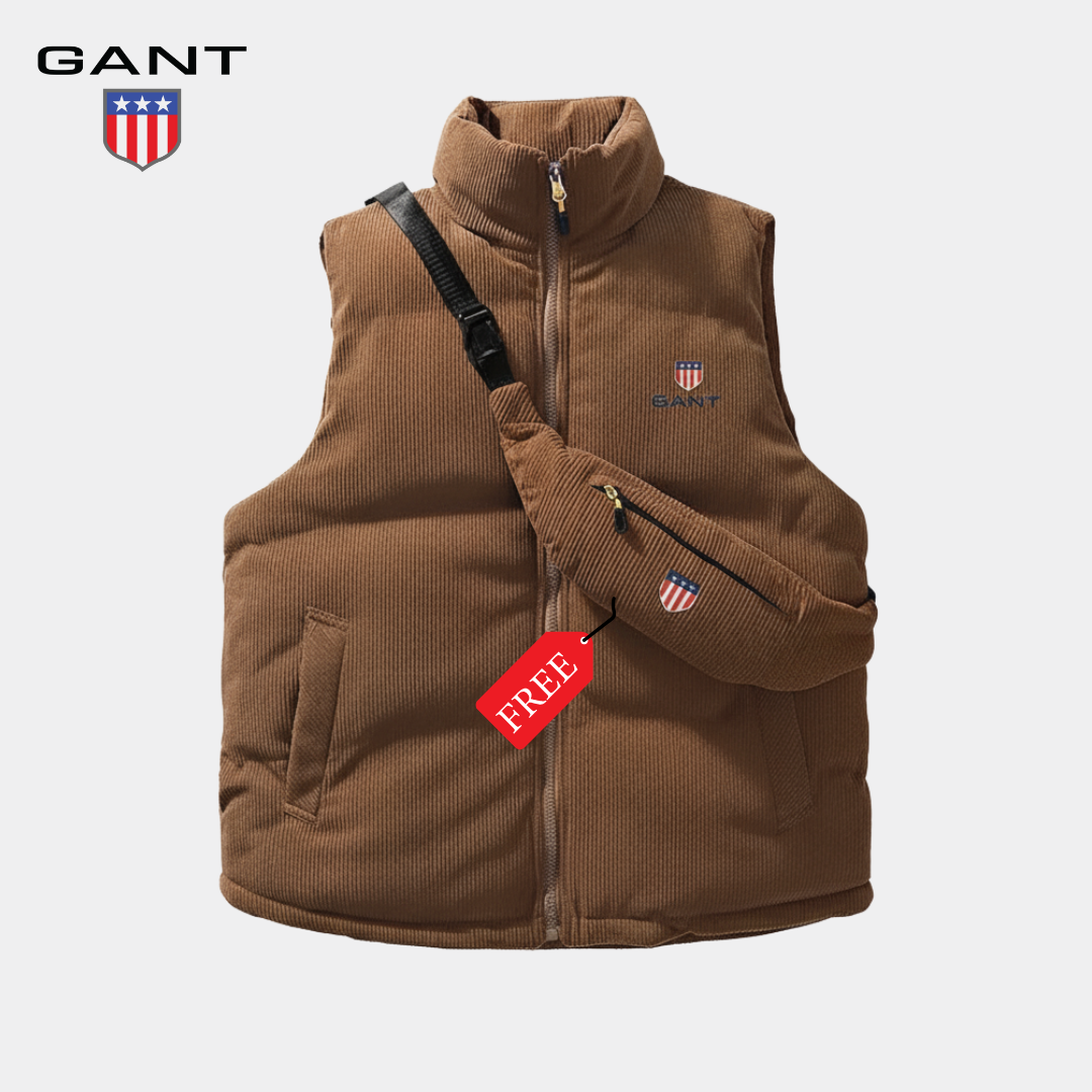 GANT™ Corduroy Puffer Vest + FREE Bag