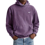 Men's Retro Washed Loose Pocket Hooded Sweatshirt