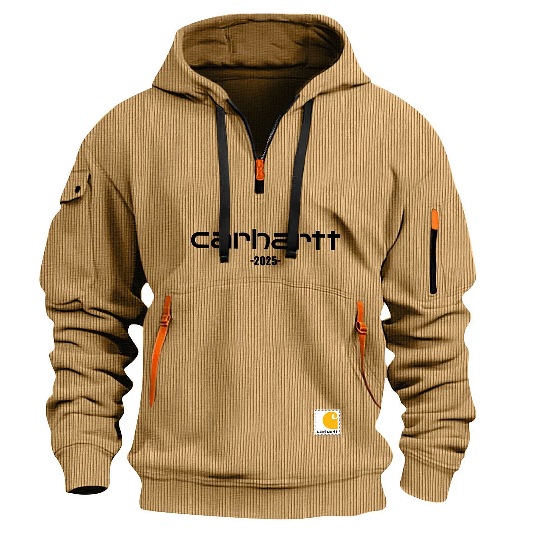 2025 Men's Zipper And Multi Pocket Sport Corduroy Sweatshirt