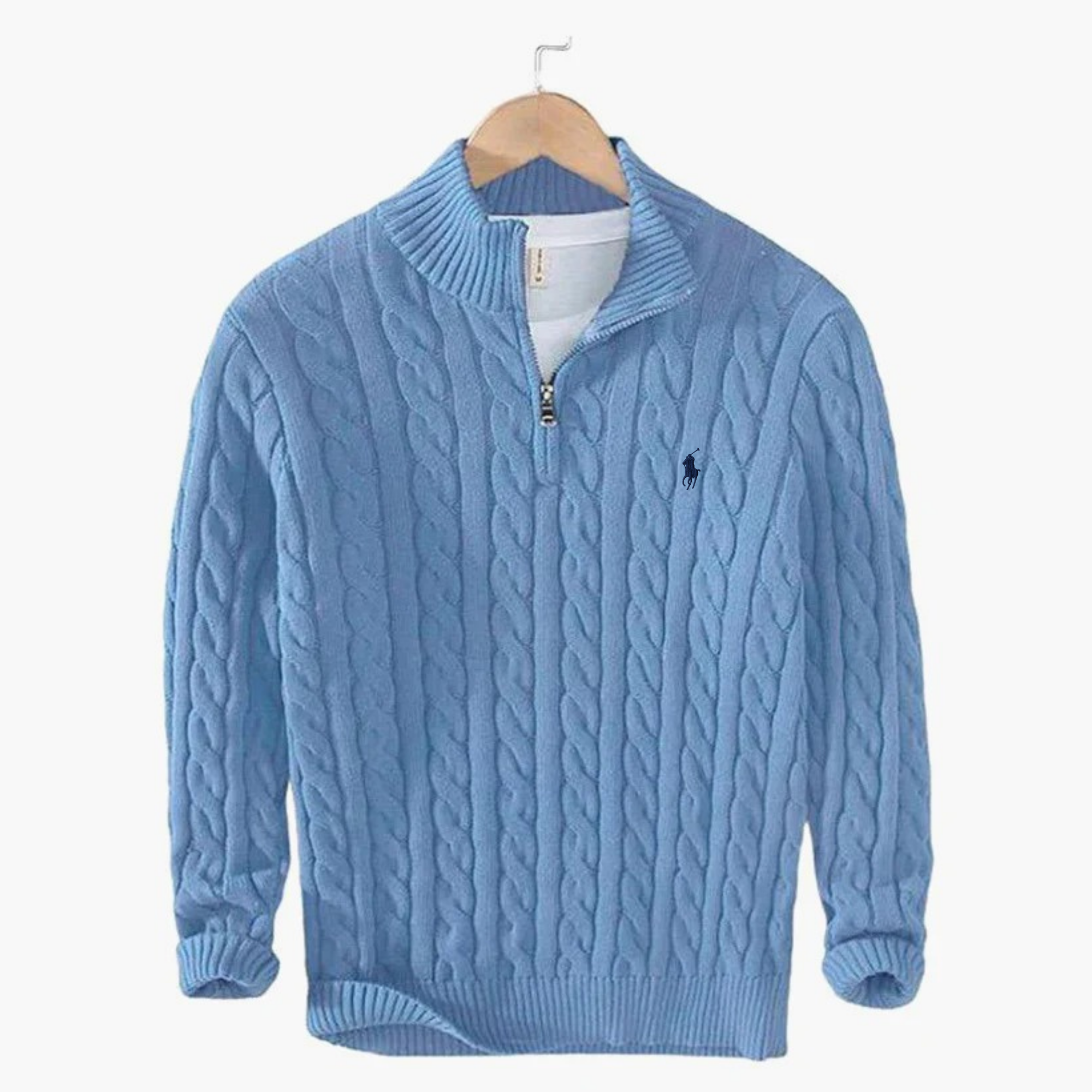 TAEBAEK Zipped Cable Sweater