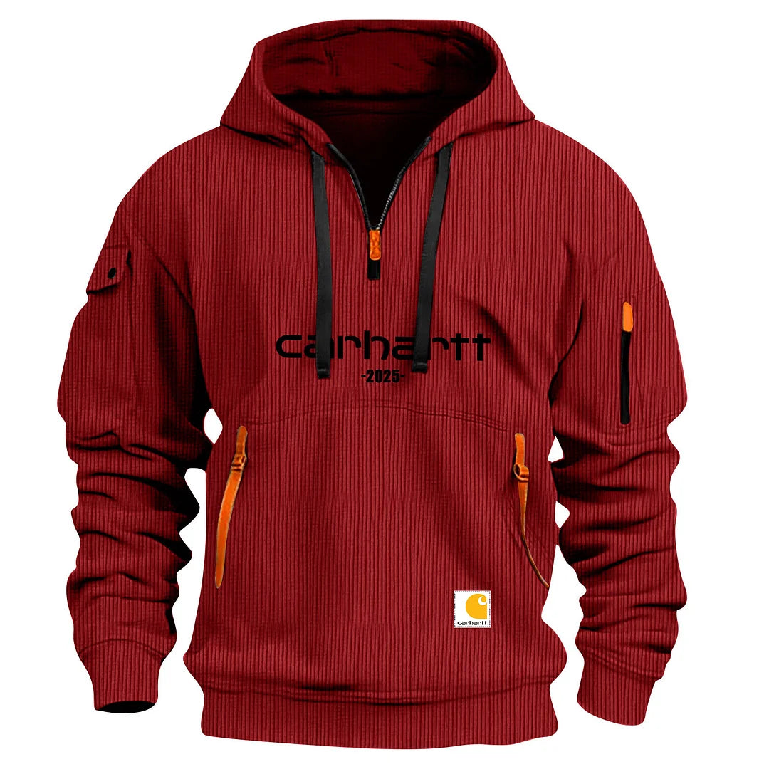 2025 Men's Zipper And Multi Pocket Sport Corduroy Sweatshirt