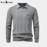 Ralph Lauren™ Long-Sleeve Knitted V-Neck Polo Sweater
