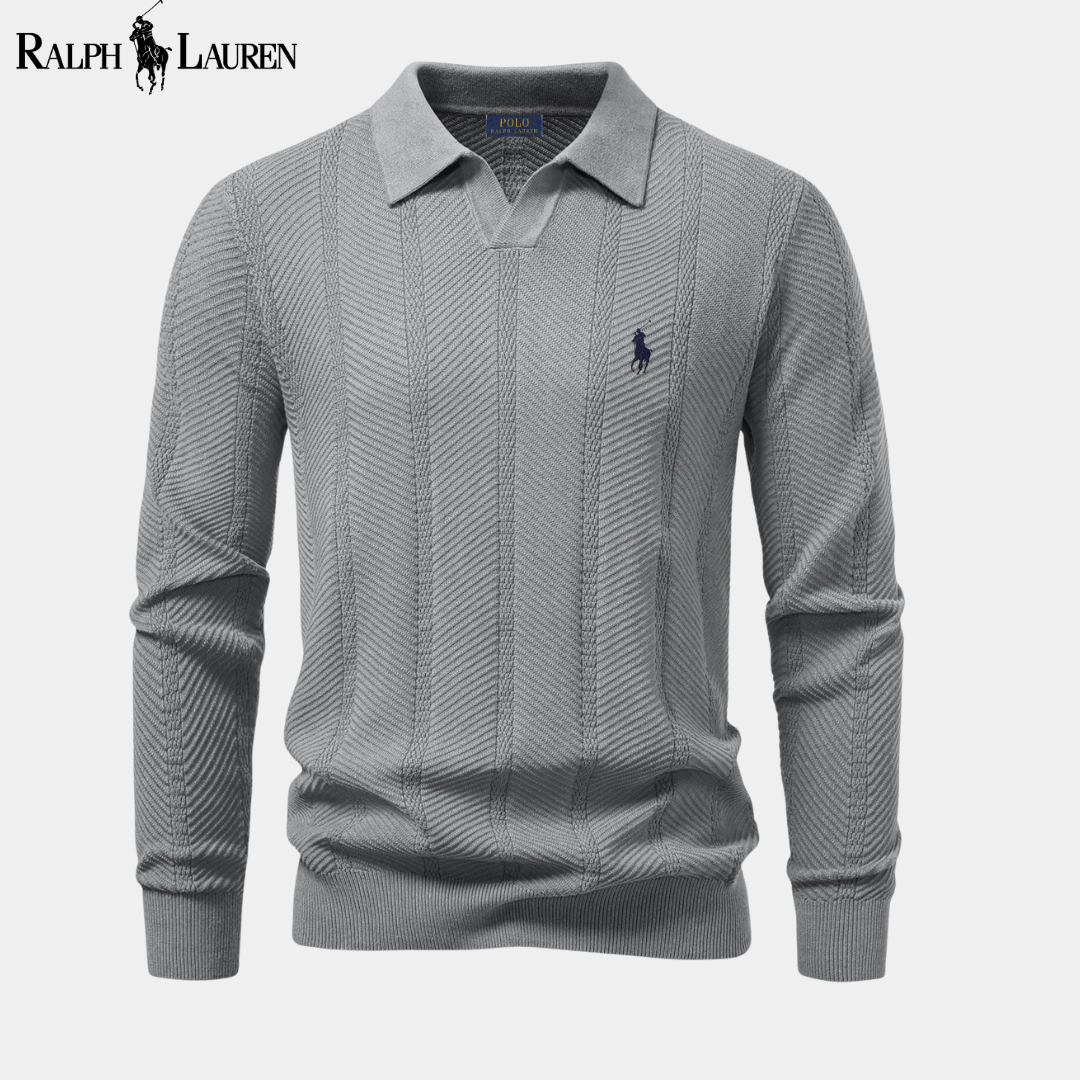 Ralph Lauren™ Long-Sleeve Knitted V-Neck Polo Sweater