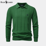 Ralph Lauren™ Long-Sleeve Knitted V-Neck Polo Sweater