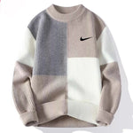 Men's Trendy Loose Colorblock Knitted Sweater