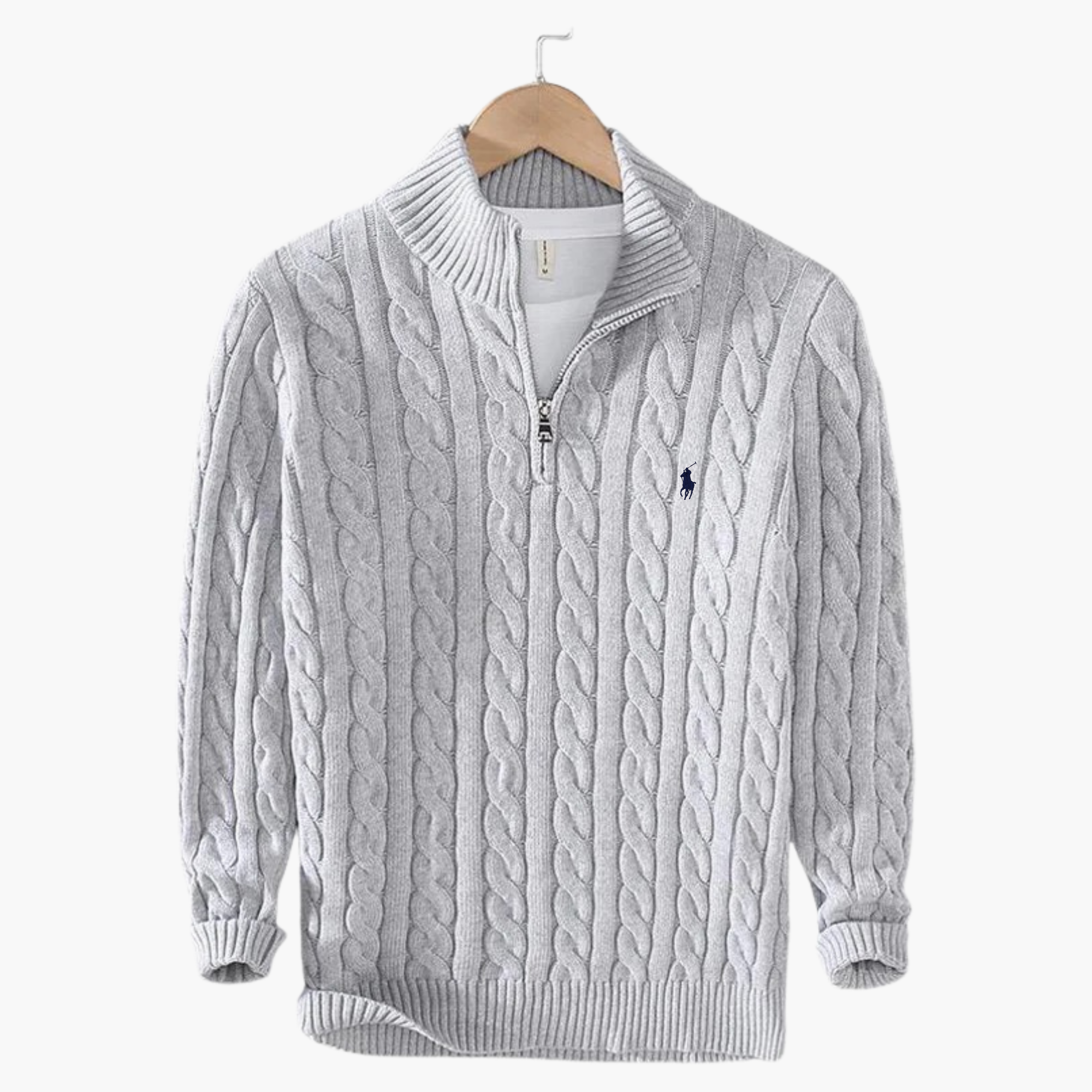 TAEBAEK Zipped Cable Sweater