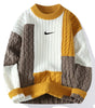 Men's New Loose Casual Colorblock Knitted Sweater