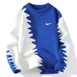 Men's Fashionable Contrast Color Knitted Sweater