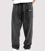 Distressed Cotton Relaxed Men's Lounge Pants